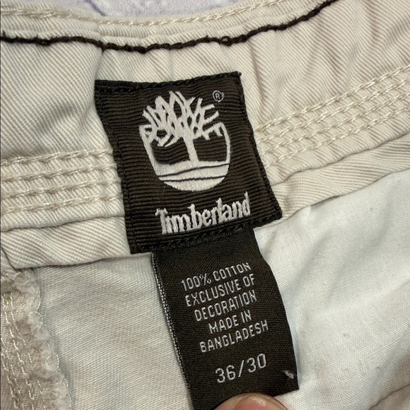 Timberland 100% Cotton Wide Leg Men's Cream Pants 36x30 - Picture 2 of 11